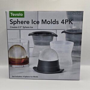 Tovolo Sphere Ice Molds Ice System Set of 4 BPA Free Dishwasher Safe New in Box